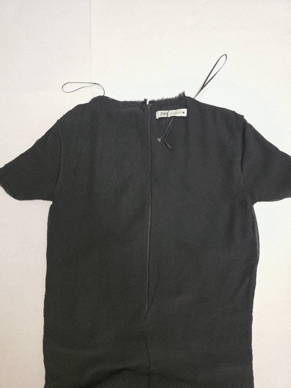 NWOT Zara Black Fringed Midi Dress - Picture 13 of 16